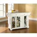 Modern Marketing Crosley Furniture Alexandria Solid Granite Top Kitchen Island In White Finish KF30003AWH